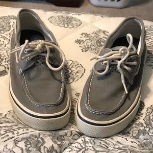 Sperry  grey boat shoes like new